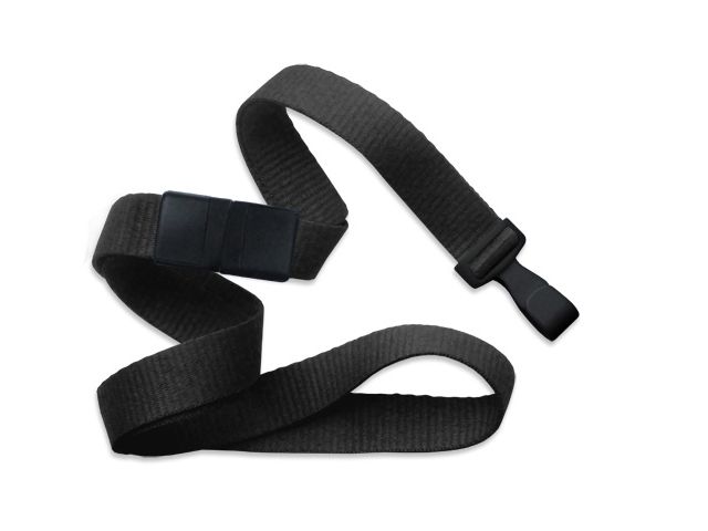Cordoncino piatto/ondulato 16mm NERO con clip (100 pz.)