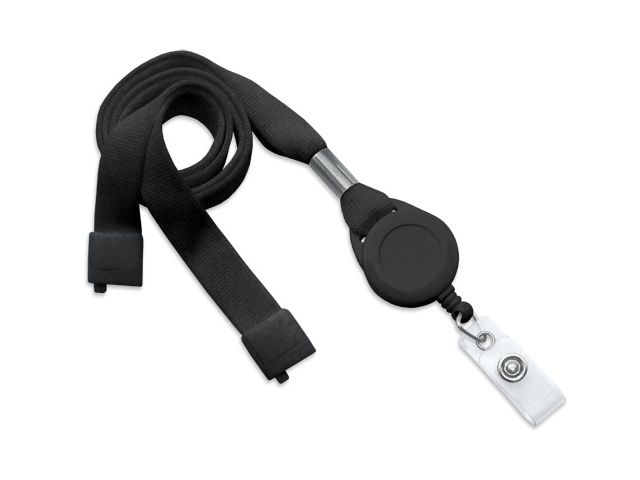 Cordoncino piatto 16mm NERO con Yo-Yo in tinta (100 pz.)
