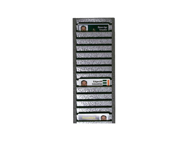 Rastrelliera portabadge in metallo x 40 tessere or