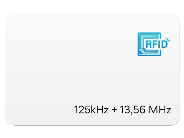 Tessere RFID ibride TK4100 + ISO 14443a 13,56 1K