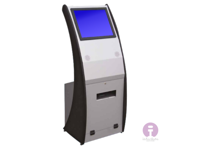 Totem multimediale smart kiosk con display touch da 19"